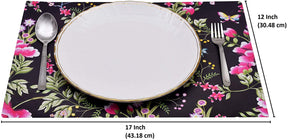 Floral Design Cork Backed Placemats - Decozen