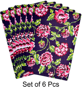 Floral Design Cork Backed Placemats - Decozen