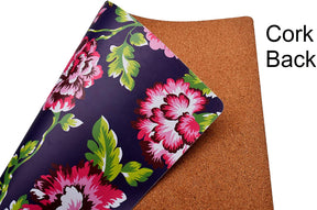 Floral Design Cork Backed Placemats - Decozen
