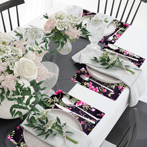 Floral Design Cork Backed Placemats - Decozen