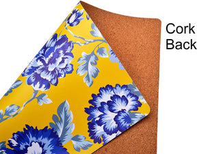 Floral Design Cork Backed Placemats - Decozen