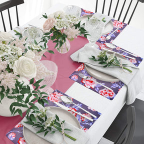 Floral Design Cork Backed Placemats - Decozen