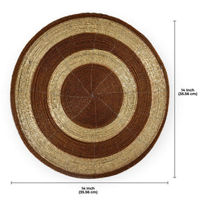 Set of four Dillen Grace beaded placemats from The Dillen Collection, 14-inch elegant decorative dining table décor.