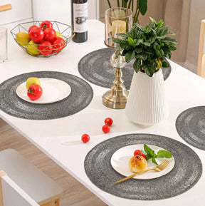 Charliedon Bloom – Beaded Placemats, The Charliedon Collection Artistic Decorative Dining Table Décor 14 inch - Decozen