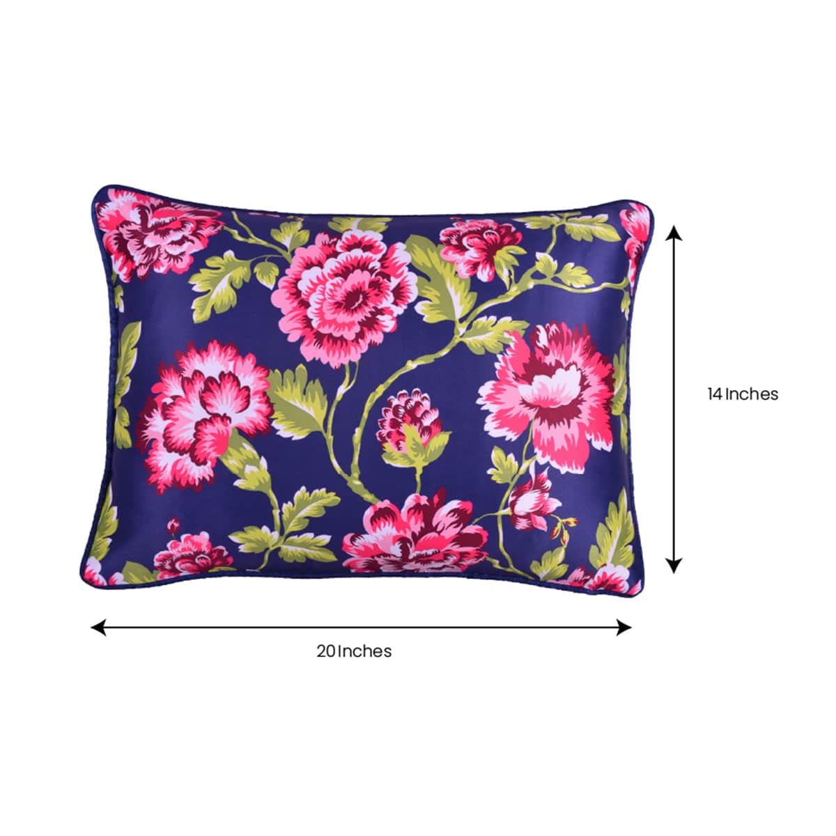 Floral Printed Throw Pillow Covers - 14 x 20 Inches - Decozen
