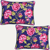 Floral Printed Throw Pillow Covers - 14 x 20 Inches - Decozen
