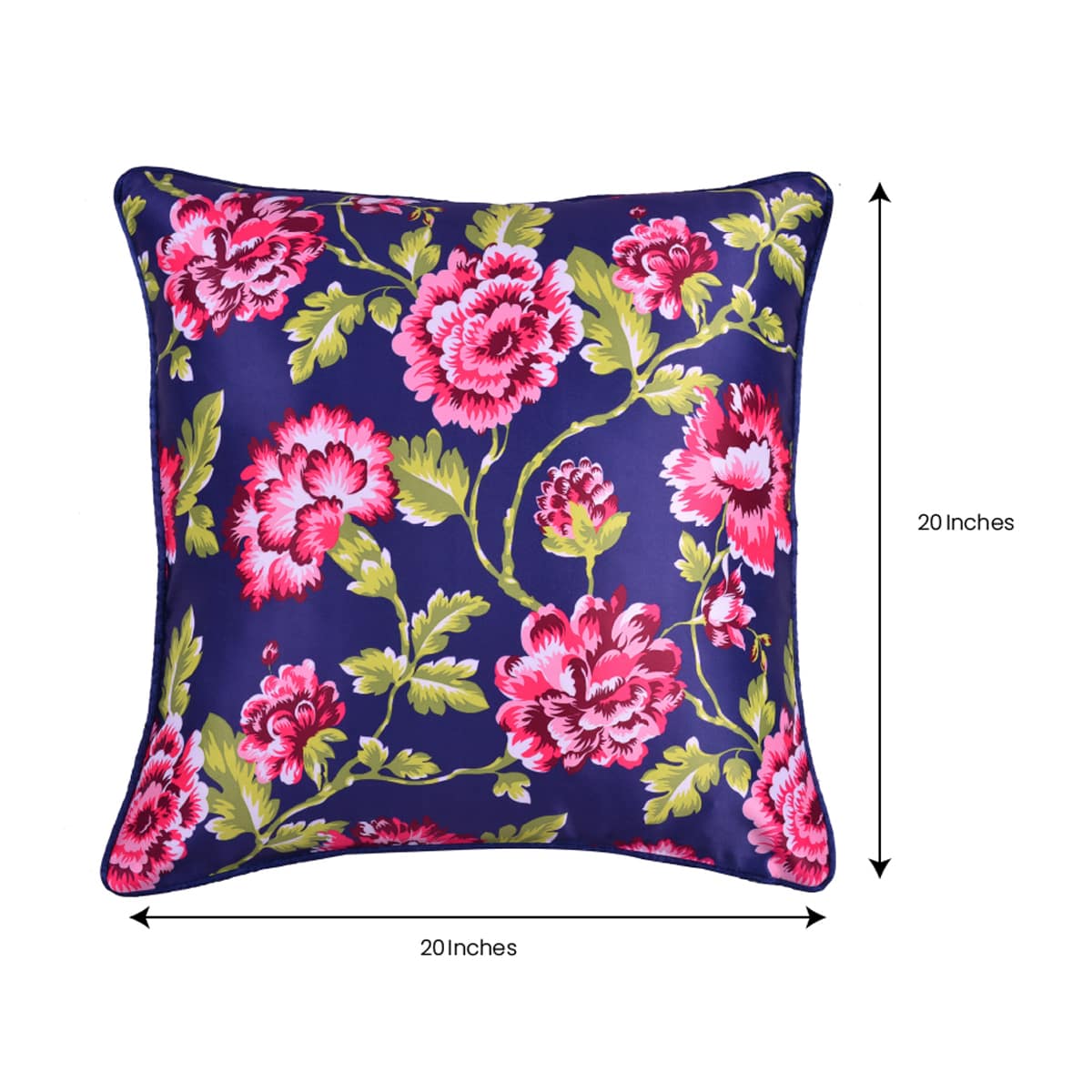 Floral printed throw pillow cover by CC-9691-A-4, 20x20 inches, featuring vibrant floral design on fabric.