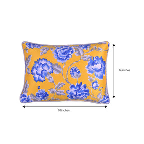 Floral Printed Throw Pillow Covers - 14 x 20 Inches - Decozen