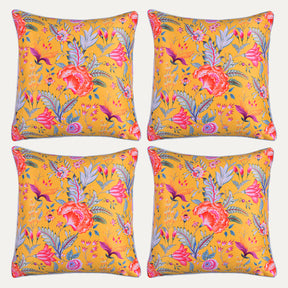 Floral Printed Throw Pillow Covers - 20 x 20 Inches - Decozen