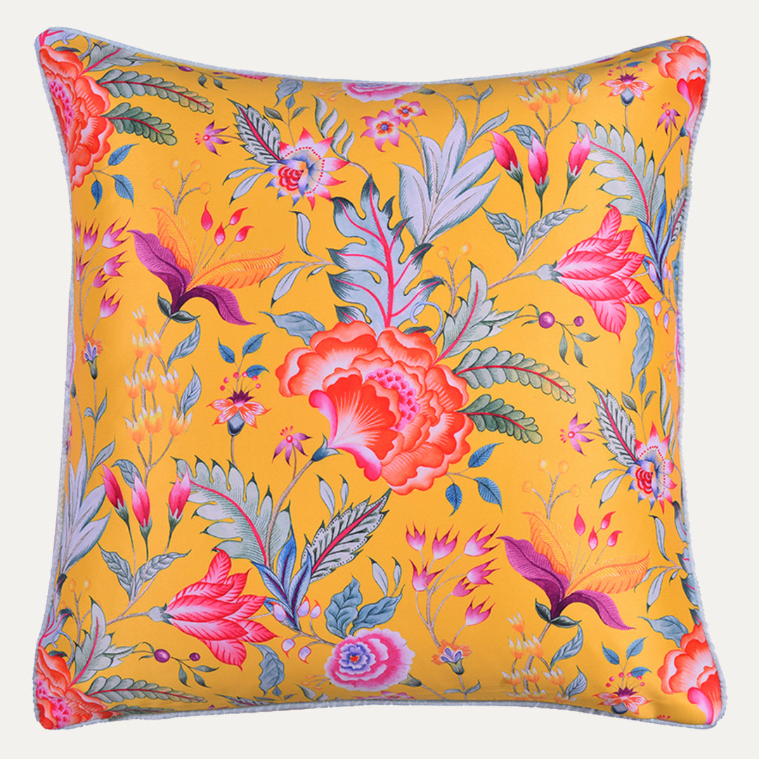 Floral Printed Throw Pillow Covers - 20 x 20 Inches - Decozen