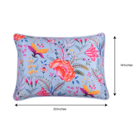 Floral Printed Throw Pillow Covers - 14 x 20 Inches - Decozen