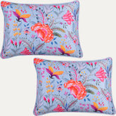 Floral Printed Throw Pillow Covers - 14 x 20 Inches - Decozen