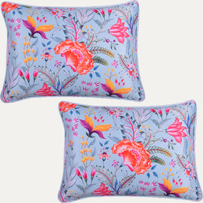 Floral Printed Throw Pillow Covers - 14 x 20 Inches - Decozen