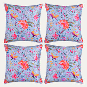 Floral Printed Throw Pillow Covers - 20 x 20 Inches - Decozen