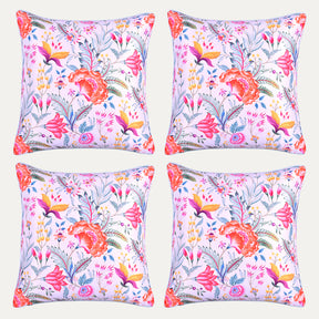 Floral Printed Throw Pillow Covers - 20 x 20 Inches - Decozen