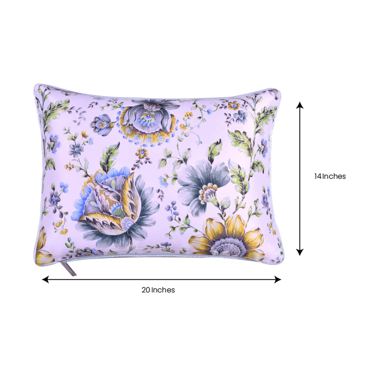 Floral Printed Throw Pillow Covers - 14 x 20 Inches - Decozen