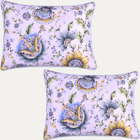 Floral Printed Throw Pillow Covers - 14 x 20 Inches - Decozen