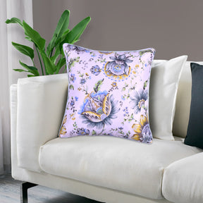 Floral printed throw pillow cover from CC-9699-A-4, 20x20 inches, showcasing colorful floral fabric on a decorative pillow cover.