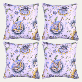 Floral printed throw pillow cover from CC-9699-A-4, 20x20 inches, featuring colorful flower patterns on fabric.