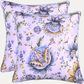 Floral printed throw pillow cover in 20x20 inches, decorative cushion cover from CC-9699-A-4, showcasing vibrant floral design.