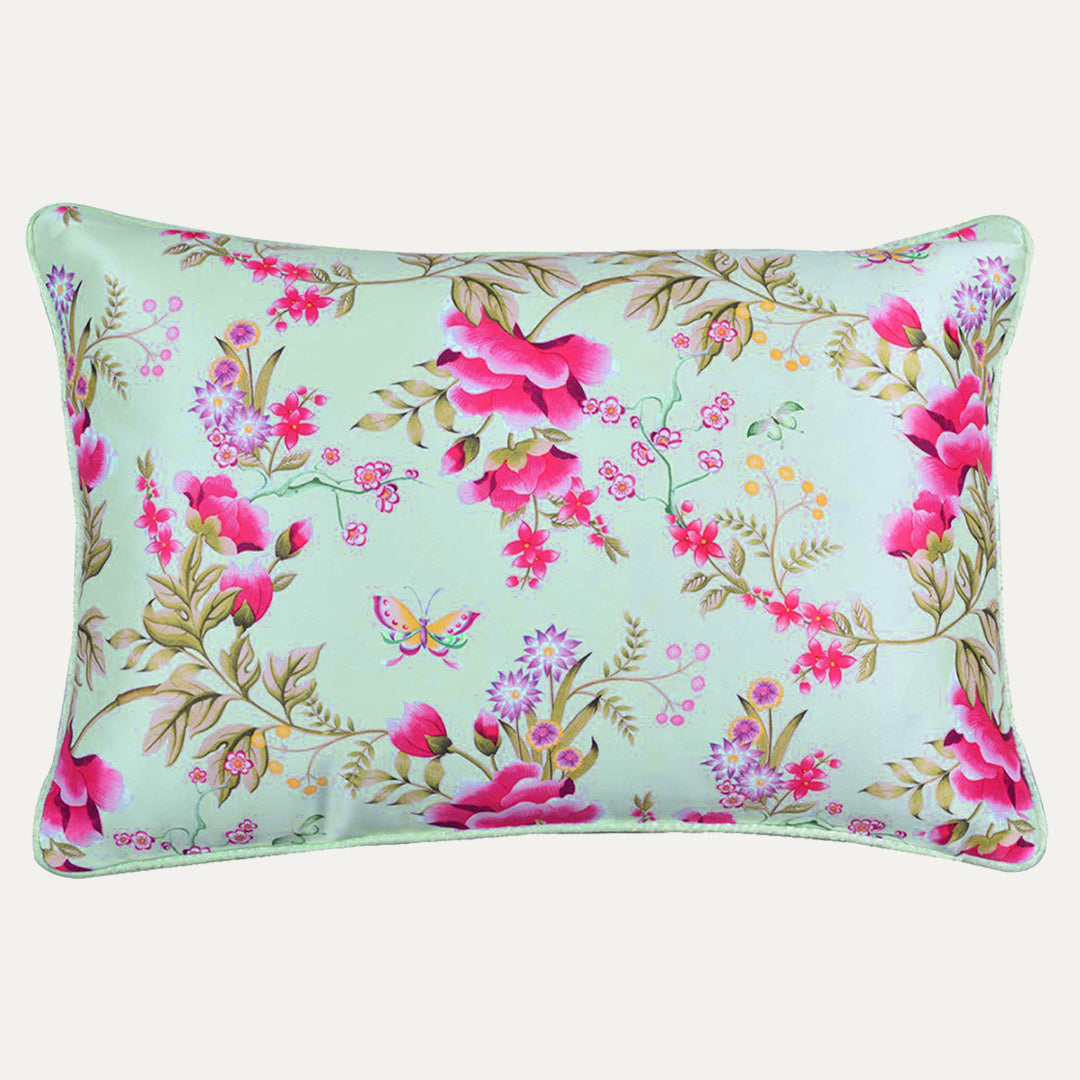 Floral Printed Throw Pillow Covers - 14 x 20 Inches - Decozen