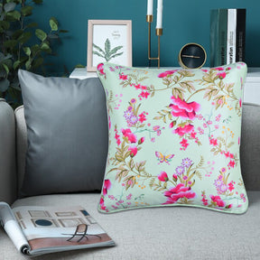 Floral Printed Throw Pillow Covers - 20 x 20 Inches - Decozen