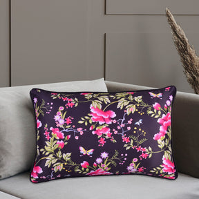 Floral printed throw pillow cover by CC-9702-4, 14 x 20 inches, featuring colorful flower design on fabric.