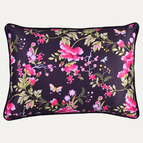 Floral printed throw pillow cover, 14 x 20 inches, showing vibrant floral design on soft fabric for cozy home decor.