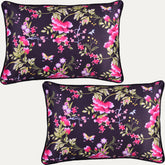 Floral printed throw pillow cover in 14x20 inches, decorative cushion cover from CC-9702-4 for home decor.