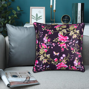 Floral printed throw pillow cover, 20x20 inches, made by CC-9702-A-4, featuring vibrant floral design on fabric.