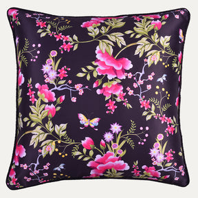 Floral printed throw pillow cover, 20x20 inches, decorative pillow case from CC-9702-A-4 with vibrant floral design.