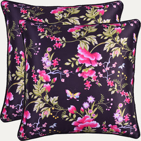 Floral printed throw pillow cover in 20x20 inches, decorative cushion cover from CC-9702-A-4 for cozy home decor.