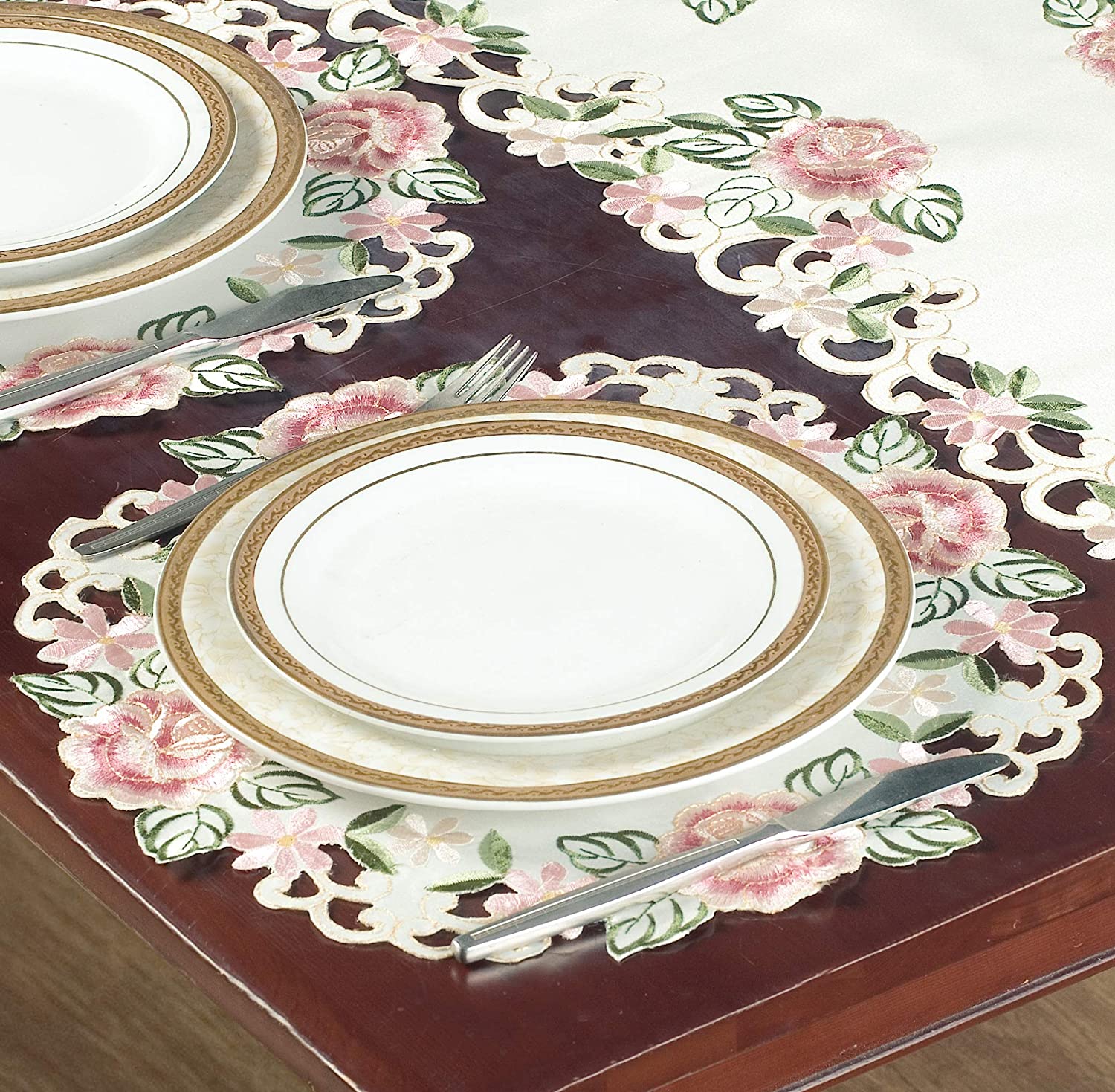 Round Linen Placemat Doilies - Set of 4 - Decozen