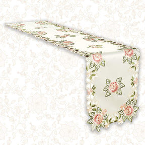 Table Runner with European Embroidery - The Bryton Collection - Decozen