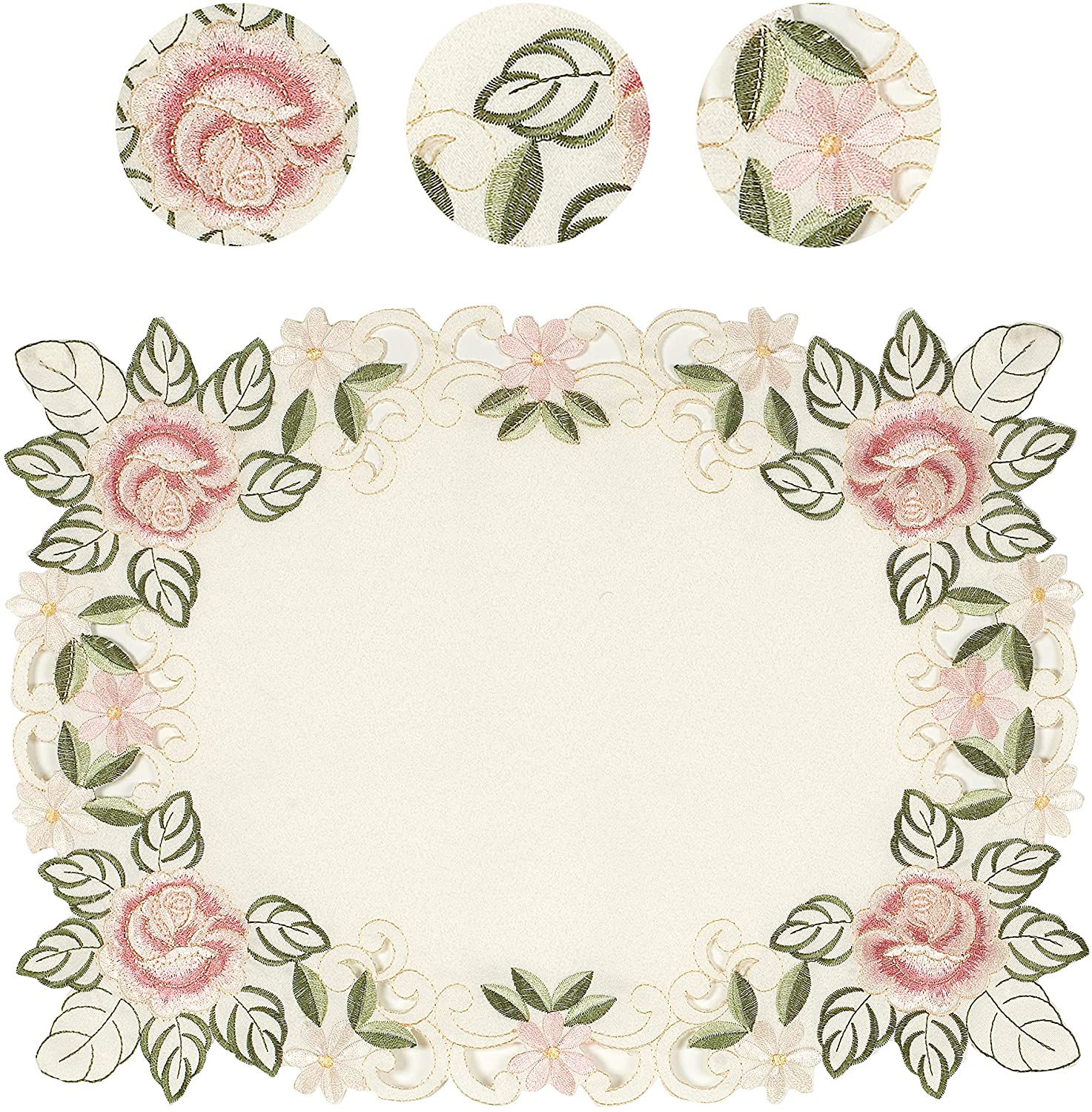 Table Runner with European Embroidery - The Bryton Collection - Decozen