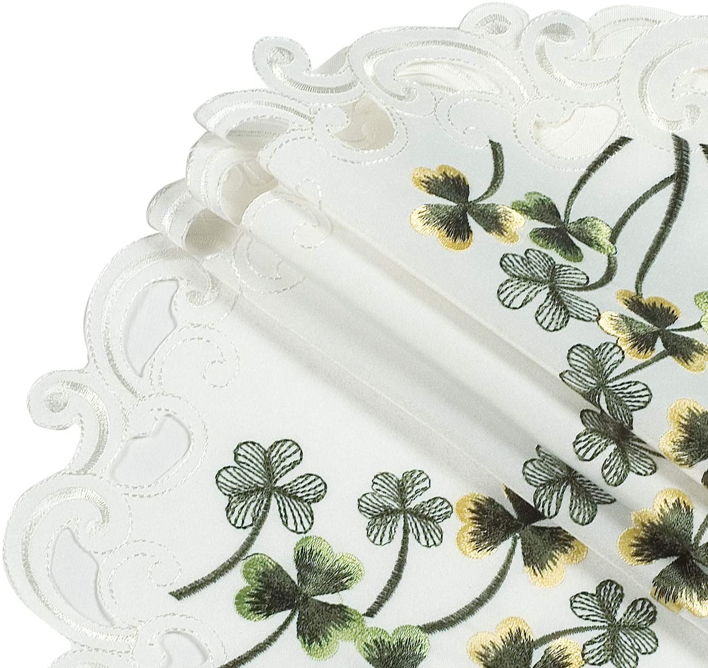 Ivory Round Lace Linen Doilies - The Clem Collection - Decozen