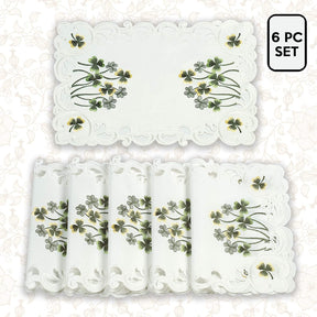 Placemats with European Embroidery - The Clem Collection - Decozen