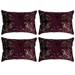 Maroon Throw Pillow Covers - 14 x 20 inches - Decozen