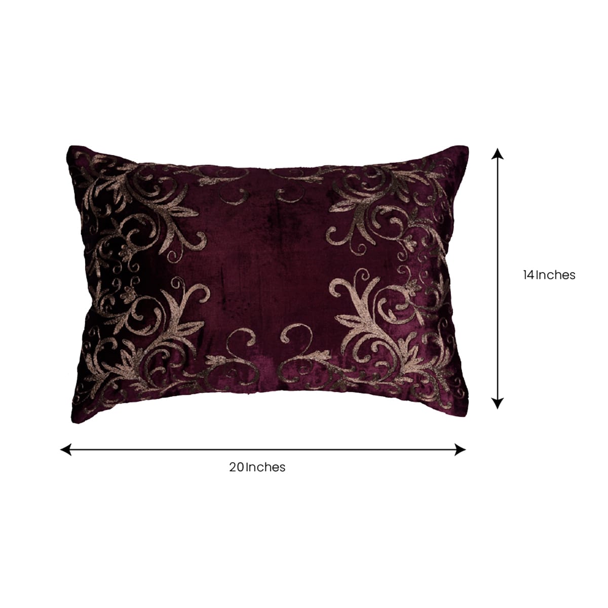 Maroon Throw Pillow Covers - 14 x 20 inches - Decozen