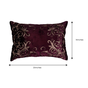 Maroon Throw Pillow Covers - 14 x 20 inches - Decozen