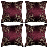 Maroon Throw Pillow Covers - 18 x 18 inches - Decozen