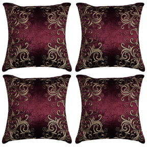Maroon Throw Pillow Covers - 18 x 18 inches - Decozen