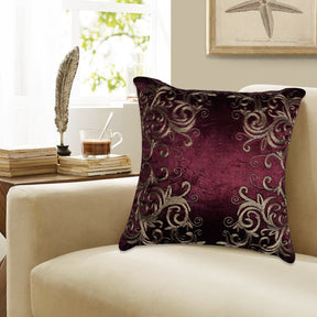 Maroon Throw Pillow Covers - 18 x 18 inches - Decozen
