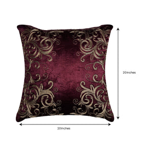 Maroon Throw Pillow Covers - 18 x 18 inches - Decozen