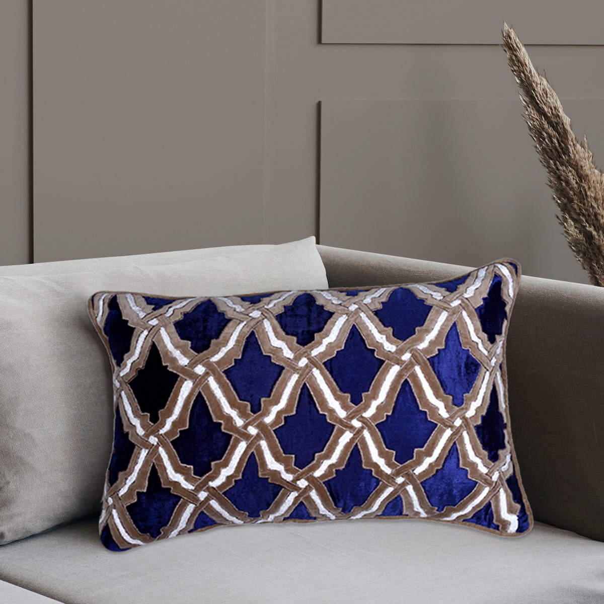 Navy Blue Throw Pillow Covers - 14 x 20 inches - Decozen