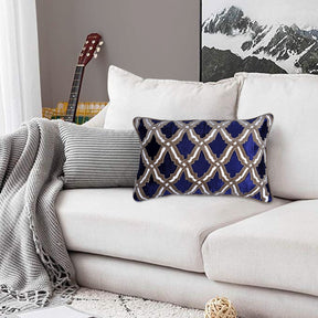 Navy Blue Throw Pillow Covers - 14 x 20 inches - Decozen