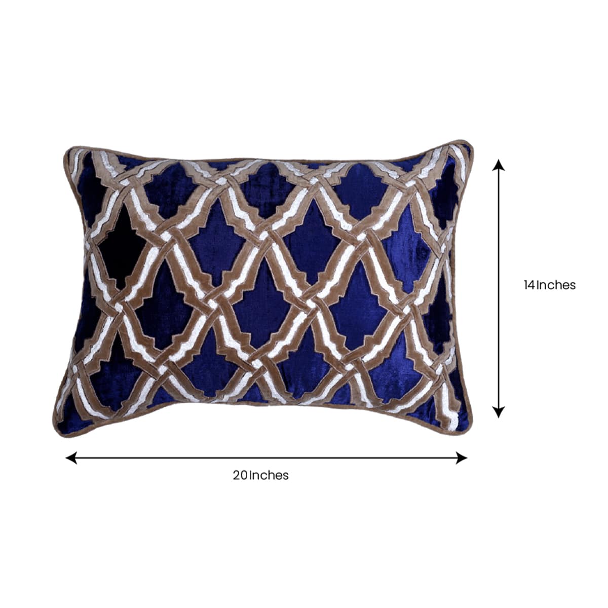 Navy Blue Throw Pillow Covers - 14 x 20 inches - Decozen