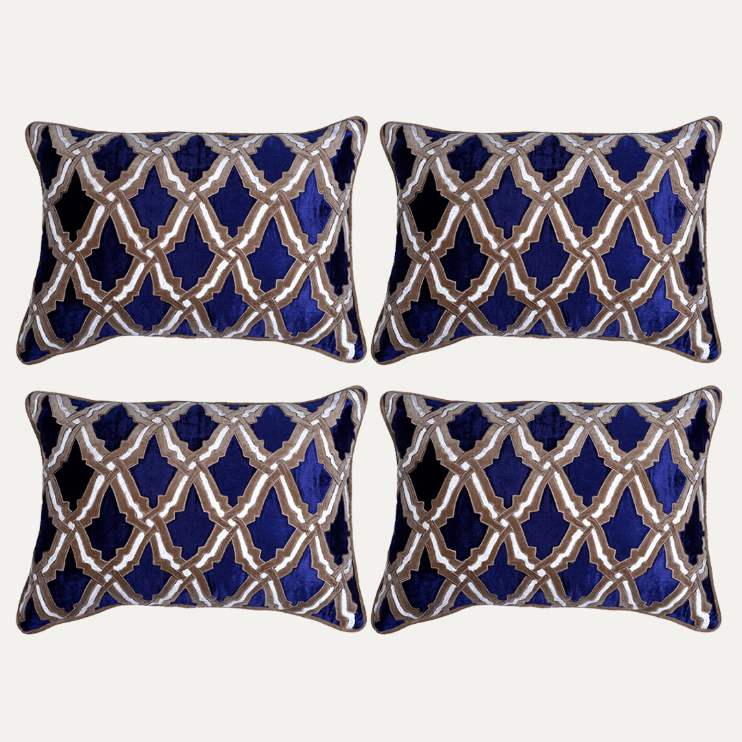 Navy Blue Throw Pillow Covers - 14 x 20 inches - Decozen