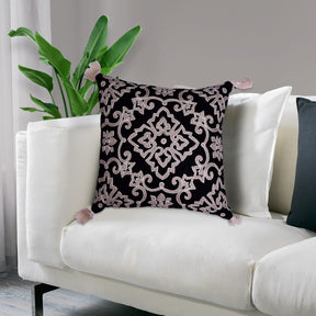 Black and Beige Throw Pillow Covers - Set of 2 and 4, 18 x 18 inches - Decozen