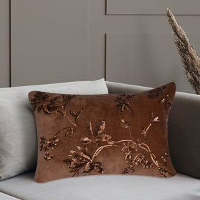 Set of 2 and 4 brown throw pillow covers, 14 x 20 inches, stylish fabric covers for home decor by CU6509-35-4.